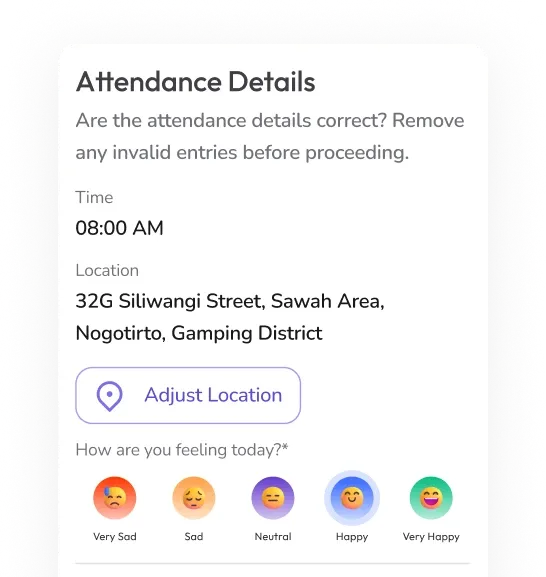 Attendance details