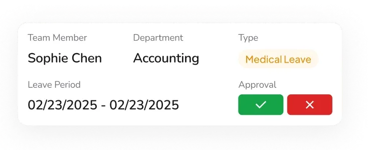 Leave approval