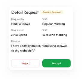 Shift swap request detail