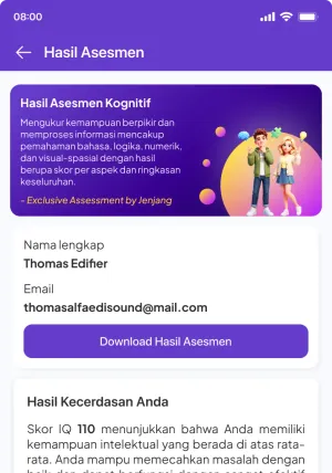 Kognitif result on a phone