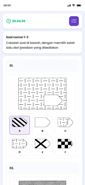 Standard Progressive Matrix question on a phone