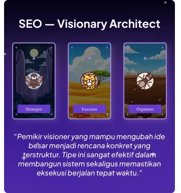 Archetype combination result: SEO, Visionary Architect