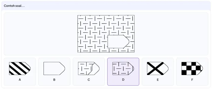 Standard Progressive Matrix sample question on desktop