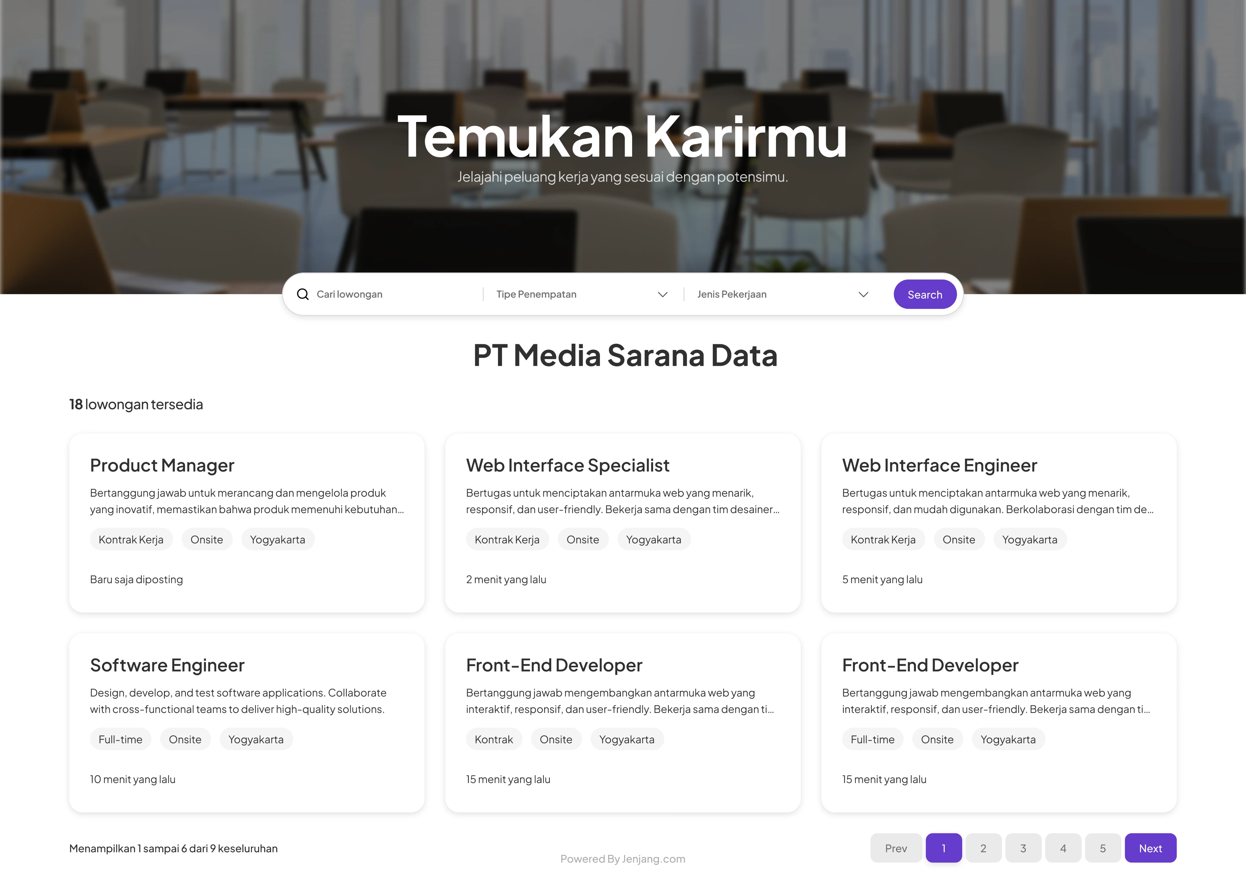 Portal Karier Organisasi